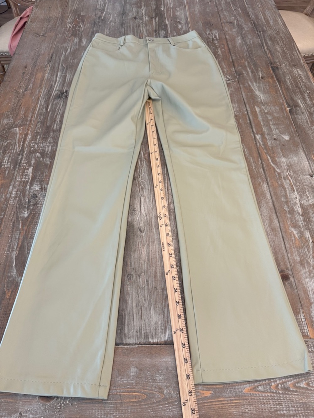 WeWoreWhat Light Sage High-Rise Trousers